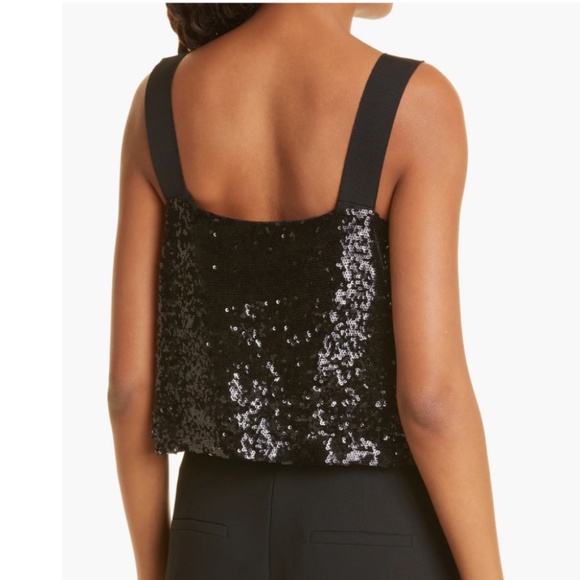 NWT $328 VERONICA BEARD Adi Sequin Crop Camisole in size 16! - Picture 3 of 7